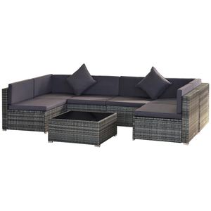 7-Piece Courtyard Furniture <b>Set</b> Outdoor Segmented Sofa <b>Set</b> <b>Garden</b> <b>Set</b> in Gray Color - Product Image 5