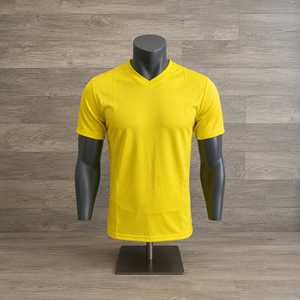 เสื้อยืดคอวีผู้ชาย ผ้าฝ้ายพรีเมียม เนื้อนุ่ม ระบายอากาศดี สวมใส่สบาย แขนสั้น เหมาะสำหรับใส่ในชีวิตประจำวันช่วงฤดูร้อน ทรงพอดีตัว ดีไซน์ทันสมัย - Product Image 1