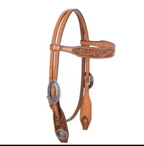 Cabecera de caballo Cabecera occidental de cuero cosido elegante - Product Image 2