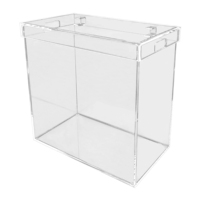 Présentoir en acrylique personnalisable à succès, étagères en plastique, finition brillante transparente, support de vêtements autoportant à un seul niveau