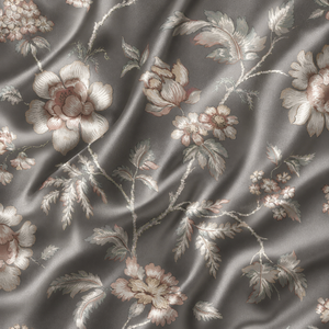 Tissu satiné modal floral 43/44" organique léger et transparent tissé pour vêtements féminins, vêtements de sport, robes de mariée et costumes - Product Image 4