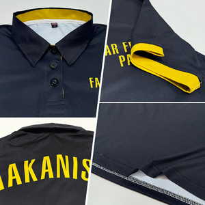 Wholesale High Quality Premium Jersey Cotton Breathable Best Selling Custom Black Yellow Solid <b>Flame</b> Performance Quick Dry - Product Image 5