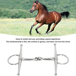 Bocado de acero inoxidable para caballo con cadena para equitación - Product Image 6