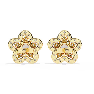 Boucles d'oreilles en diamant rond de haute qualité, cultivées en laboratoire, certifiées IGI, couleur D E F, pureté VVS VS, or, or rose, or blanc, argent - Product Image 5