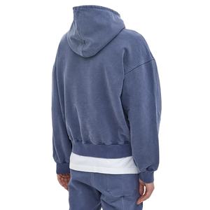 French Terry Heavyweight Cotton No String Plain Custom Vintage Wash Oversized Boxy Hoodie 2025 - Product Image 2