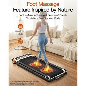 Tapis Roulant Sotto Scrivania 2-in-1 Akluer con Display LED, Motore Silenzioso da 2.5HP, Pedana Inclinabile e Massaggiatore Plantare con Braccioli - Product Image 3