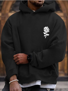 Sweat-shirt à capuche pour homme 100% coton, fermeture éclair, coupe ample, poche, broderie logo personnalisée, écologique, vêtement d'hiver, teinture unie - Product Image 4