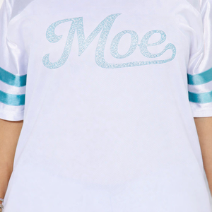 Customized <b>Retro</b> Rhinestone V Neck Soccer Jersey Custom Design Boxy Vintage Drop Shoulder Unisex Boxy American <b>Football</b> Jersey - Product Image 6