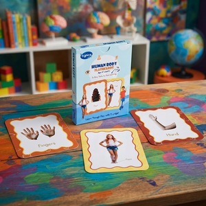 Tarjetas didácticas Toysaga del cuerpo humano, 30 piezas para niños mayores de 2 años, tarjetas educativas para aprendizaje temprano - Product Image 2