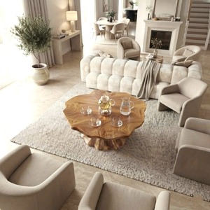 High-quality Handmade Modern Wooden Tea <b>Table</b> for Zen Room Creative <b>Coffee</b> <b>Table</b> for Living Room Natural Wooden <b>Coffee</b> <b>Table</b> - Product Image 3