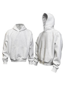 Sweat-shirt à capuche pour homme, couleur unie, coton, tissu molletonné français, design décontracté avec poche, vêtement d'automne, coupe classique - Product Image 5