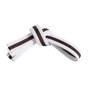 Ceinture de karaté blanche sur mesure avec bande violette, 100 % coton, durable et respirante pour l'entraînement aux arts martiaux, service OEM, faible MOQ - Product Image 3