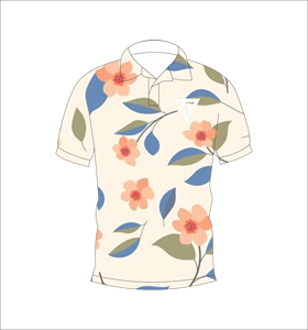 Polo homme à manches courtes, imprimé floral personnalisé, décontracté, été, respirant, léger, tendance, pour le golf - Product Image 4