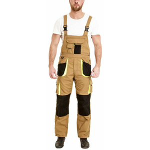 Combinaison de travail grise pour homme avec bandes réfléchissantes jaunes, en polyester, résistante à l'abrasion, combinaison de sécurité - Product Image 4