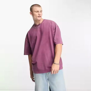 T-shirt personnalisé pour homme, style hip-hop, imprimé par transfert, délavé à l'acide, effet soleil, en coton épais, coupe classique, streetwear, design personnalisé - Product Image 5