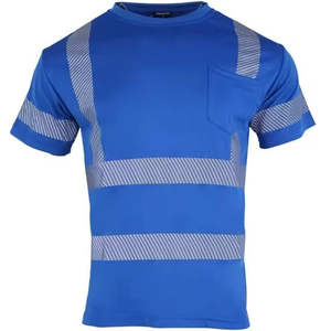 Camiseta de Trabajo de Seguridad Reflectante de Alta Visibilidad para Hombre, Hecha a Medida, Manga Corta, 100% Algodón Transpirable, Hecha en Pakistán - Product Image 3