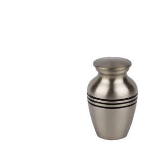 Urna Funeraria Personalizable de Metal Hecha a Mano, Estilo Americano, Negra, con Capacidad de 200 Pulgadas Cúbicas, para Guardar Cenizas de Mascotas - Product Image 1