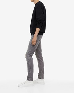 Washable Super Quick Dry Anti-Pilling <b>Men's</b> Distressed <b>Trouser</b> High Straight 100% Cotton Canvas Comfortable Anti-Shrink - Product Image 3