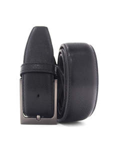Ceinture pour homme en cuir de vachette de haute qualité, boucle carrée en cuivre, double couture, tressée, 35 mm, texture fine, usage quotidien décontracté - Product Image 1