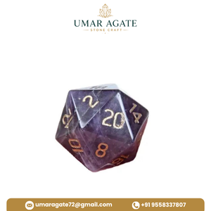 Dés en Améthyste pour Dungeons & Dragons DND RPG, Ensemble de 7 Dés en Pierre Précieuse Sculptés, Vente en Gros - Product Image 4