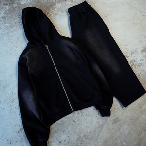 Conjunto de Sudadera con Capucha y Pantalones Deportivos con Efecto Deslavado al Sol, Estilo Vintage, para Hombre - Product Image 4