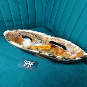 Cuenco de Ángel de Resina Pulida Hecho a Mano Artístico con Colores Marmoleados Multitono para Centro de Mesa y Decoración del Hogar - Product Image 1