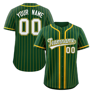 Dernier modèle de maillot de baseball personnalisé de qualité supérieure, écologique, rayé blanc et bleu, broderie unisexe, pour adolescents, maillot de softball court - Product Image 6