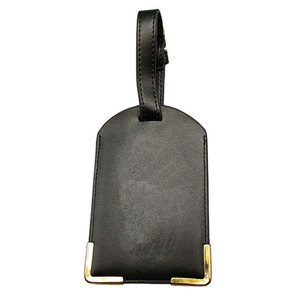 Etiqueta de equipaje de cuero genuino con diseño y logotipo personalizados - Product Image 1