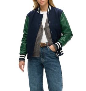 Chaqueta universitaria de lana para mujer al por mayor, tejido de punto bordado, diseños personalizados, manga larga, uso universitario y escolar - Product Image 3