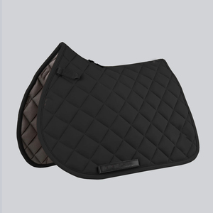 Almohadilla de Silla de Montar para Caballo Pearl Equine, Gris Sólido, Acolchada y Tejida, con Cierre de Velcro, Transpirable, de Poliéster/Algodón, para Doma y Salto - Product Image 4
