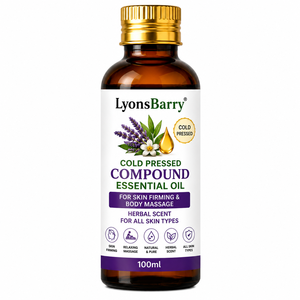 Aceite Esencial Compuesto Prensado en Frío LyonsBarry, Reafirmante de Piel, Masaje Corporal, Aroma Herbal, Para Todo Tipo de Piel, Botella de 100 ml - Product Image 1