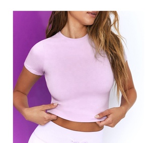 New Arrival Summer Fashion Wear Women <b>Crop</b> <b>Top</b> T-Shirt High Quality <b>Top</b> Design Summer Wear Short Sleeve Women <b>Crop</b> <b>Top</b> T-Shirt - Product Image 2