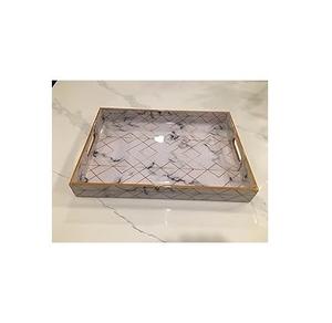 Plateau décoratif en MDF imprimé pour table à manger, plateau de service de haute qualité pour le stockage des aliments, forme rectangulaire, plateau de rangement très vendu - Product Image 1