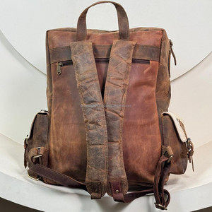 Vente directe d'usine ODM & OEM rétro pur véritable sac à dos pour ordinateur portable en peau de vache pour unisexe haute qualité en cuir véritable sacs à dos de voyage - Product Image 5