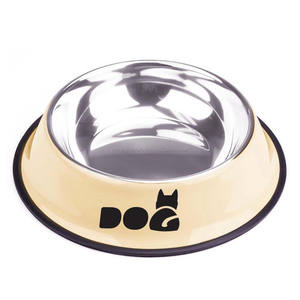 Cuenco alimentador con recubrimiento de polvo para perros, cuencos con tapa de Metal personalizados, antideslizantes de colores - Product Image 2