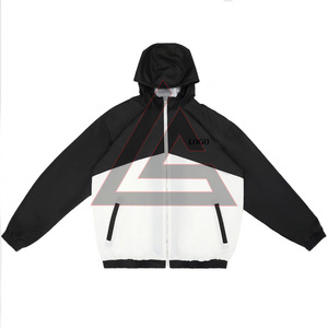 Conjunto Deportivo Corto Impermeable Ligero de Nailon Personalizado al por Mayor con Cierre de Cremallera para Correr y Trotar en Color de Contraste - Product Image 4