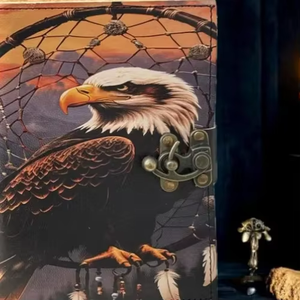 Bald Eagle Printed Leather Journal Classic Spell Book Shadows Deckle Edge Paper Notebook Handmade - Product Image 3