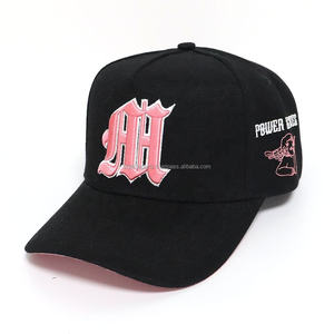 Gorra de béisbol de dos tonos con logotipo personalizado estilo popular a la moda con letras en inglés antiguo bordadas - Product Image 1