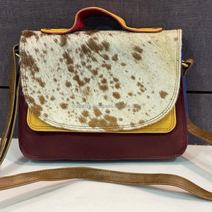 Nuevo estilo occidental, bolsos de hombro de cuero de piel de vaca reciclada, bolso de cuero de Piel Reciclada genuina de moda de alta calidad - Product Image 2