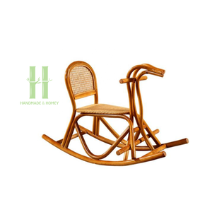 Chaise à bascule en rotin faite à la main écologique en osier naturel pour enfants Type de lit pour appartement OEM du Vietnam - Product Image 2