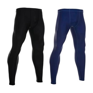 Gym Leggings Elastic Waist 90% Polyester 10% Spandex Custom Logo Sportswear Running <b>Tights</b> Baselayer <b>Compression</b> <b>Men</b> 180g - Product Image 5