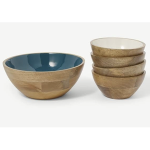 Bols en bois faits main sur mesure pour noix et snacks, ensemble de bols ronds au design vintage pour riz, soupes, sauces, fêtes et dîners - Product Image 5