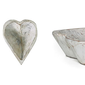 Diseño elegante en forma de corazón, tazón de masa de madera de mango, ecológico, hecho a mano, artesanías de madera marrón, cuencos de velas de lujo modernos - Product Image 3