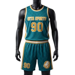 Men Teal Gold Sublimation Lacrosse Uniform <b>Set</b> Polyester Athletic Fit Sports Team Wear Lightweight Match Apparel - Product Image 1