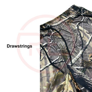 Pantalones Cortos Personalizables para Hombre, 100% Poliéster, Camuflaje Bosque, Malla Transpirable, Ecológicos, de Secado Rápido, con Cordón Ajustable, Estilo Urbano, Servicio OEM - Product Image 4