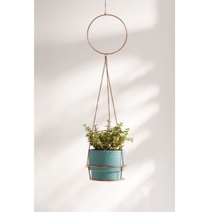 Maceta Colgante de Metal de Alta Calidad con Anillo Circular para Plantas y Flores de Interior - Product Image 1