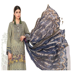 Tawakkal Brand 3 pièces en lin Salwar Kameez costumes pour dames pakistanaises et indiennes vente chaude robes DIBA pour adultes-vente entière - Product Image 1