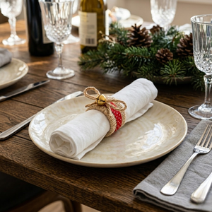 Handmade Jute Napkin <b>Rings</b> with Bell Rustic Design | Natural Fiber Napkin Holder Table Decor Wedding Dining Accessories Use - Product Image 1