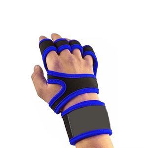 Gants de fitness bleus à compression avec support de poignet pour l'haltérophilie, équipement d'entraînement professionnel pour la salle de sport - Product Image 4