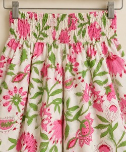 Pantalones Palazzo de Algodón con Estampado Floral Rosa, Cintura Natural, Pierna Ancha, Asimétricos, Ecológicos, Transpirables, Estilo Boho, para Verano - Product Image 2